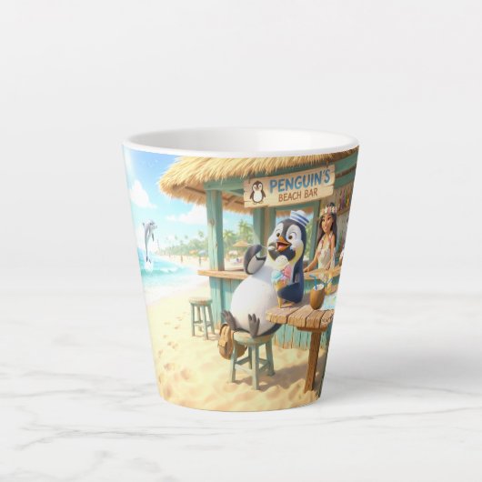 Penguin's Beach Bar Latte Mok (Voorkant)