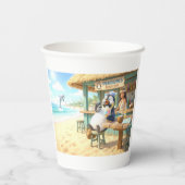 Penguin's Beach Bar Papieren Bekers (Achterkant)