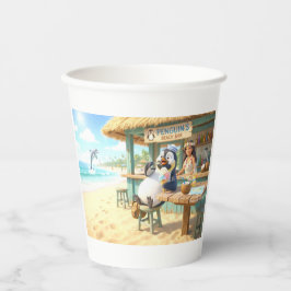 Penguin's Beach Bar Papieren Bekers