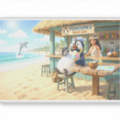 Penguin's Beach Bar Sticker (Voorkant)