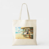 Penguin's Beach Bar Tote Bag (Achterkant)