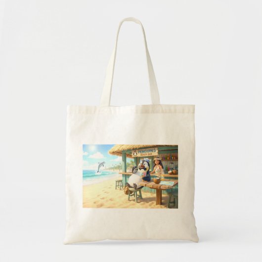 Penguin's Beach Bar Tote Bag (Voorkant)