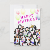 Penguins Birthday Card (Voorkant)