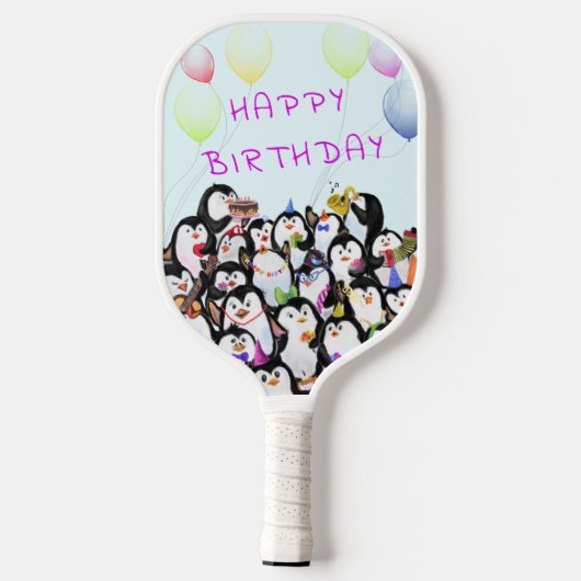 Penguins Birthday Party Pickleball Paddle Gift (Achterkant)