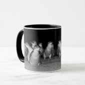 Penguins Black and White Photo Mok (Voorkant links)