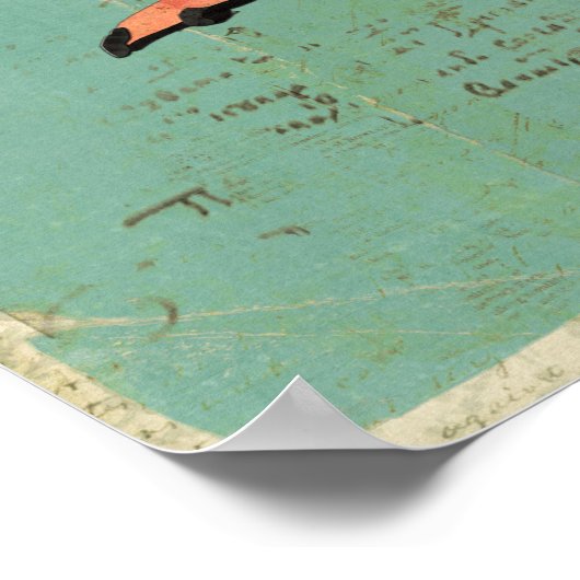 Penguins Blue Lagoon Art Poster (Hoek)