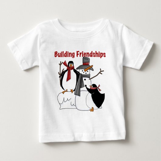 Penguins Building Friendship tshirts and Gifts (Voorkant)
