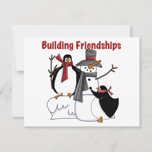 Penguins Building Friendship tshirts and Gifts (Voorkant)