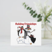 Penguins Building Friendship tshirts and Gifts (Staand voorkant)