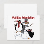 Penguins Building Friendship tshirts and Gifts (Voorkant / Achterkant)