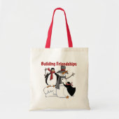Penguins Building Friendship tshirts and Gifts Tote Bag (Voorkant)