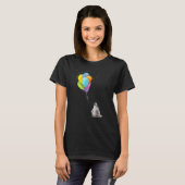 Penguins Can't Fly cute penguin with Balloons no o T-shirt (Voorkant volledig)