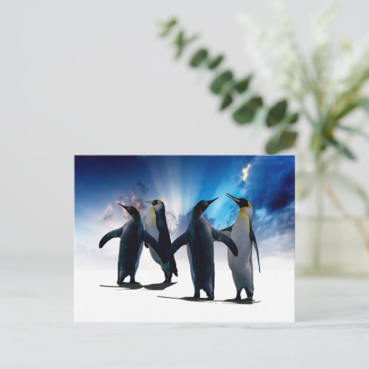 Penguins dans briefkaart (Staand voorkant)