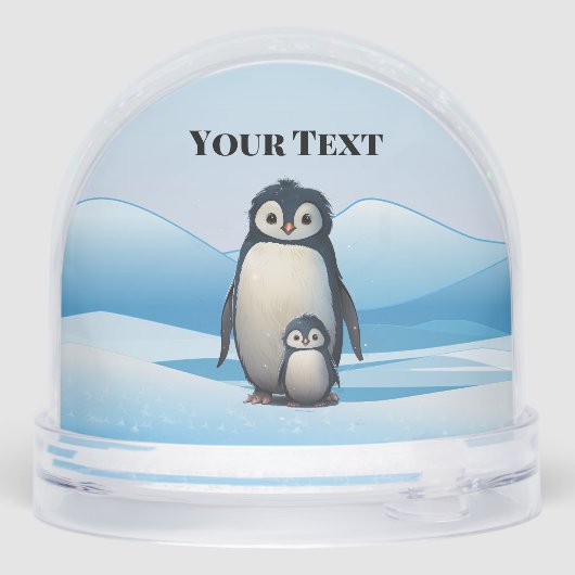 Penguins Design Snow Globe Sneeuwbol (Achterkant)