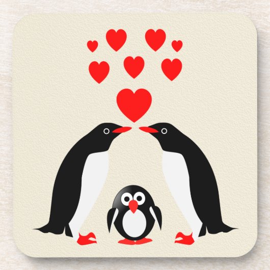 Penguins Drankjes Onderzetter (Voorkant)