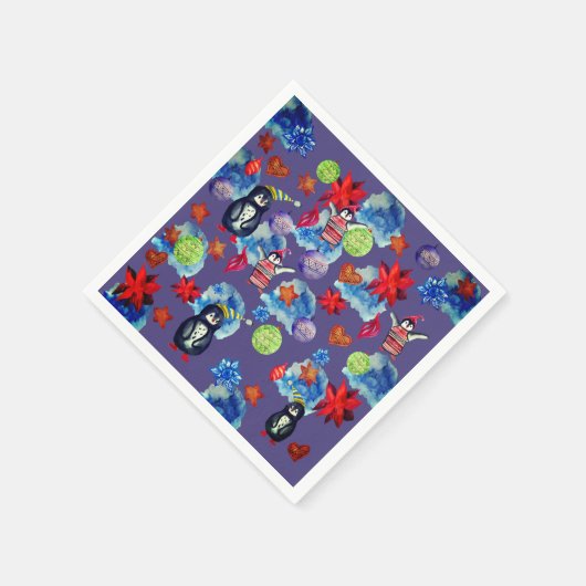 Penguins en Stars Napkins Servet (Hoek)