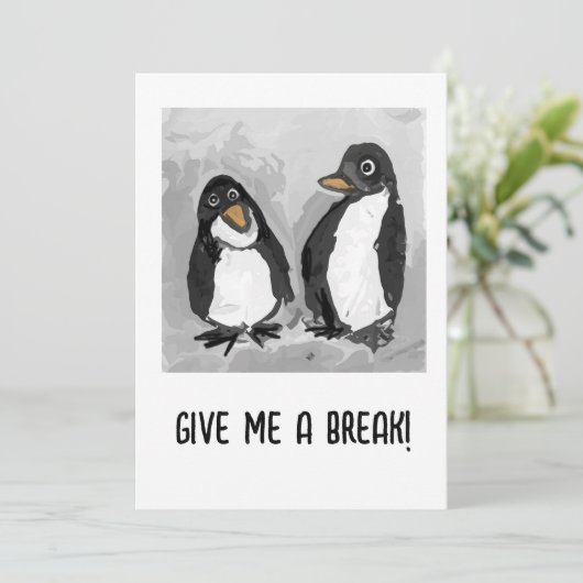 Penguins Feestdagenkaart (Staand voorkant)