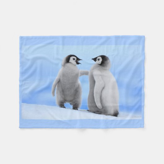 Penguins Fleece Blanket Deken (Voorkant (Horizontaal))