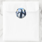 Penguins from Alaska Ronde Sticker (Tas)