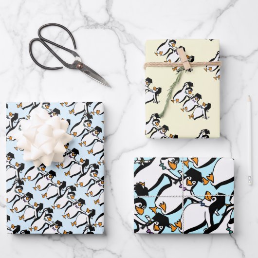 Penguins Graduation  Inpakpapier Vel (Voorkant)