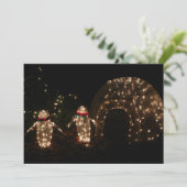 Penguins Holiday Light Display Feestdagenkaart (Staand voorkant)