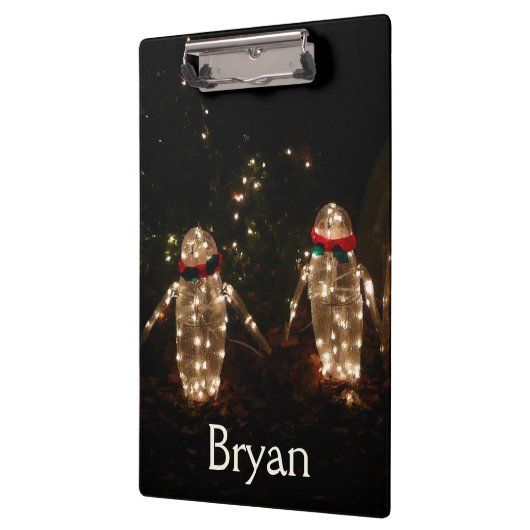 Penguins Holiday Light Display Klembord (Links)