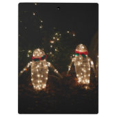 Penguins Holiday Light Display Klembord (Achterkant)