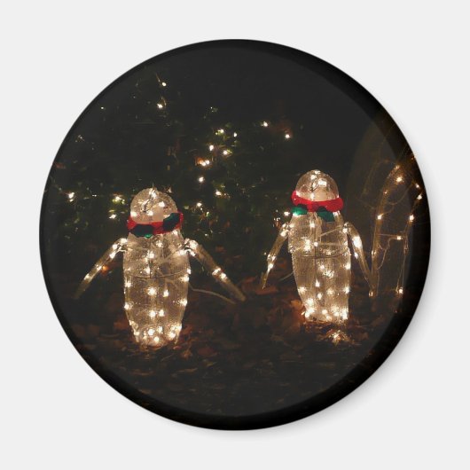 Penguins Holiday Light Display Magneet (Voorkant)