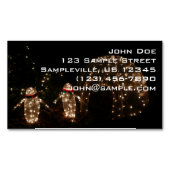 Penguins Holiday Light Display Magnetisch Visitekaartje (Voorkant)