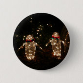 Penguins Holiday Light Display Ronde Button 5,7 Cm (Voorkant)