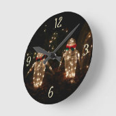 Penguins Holiday Light Display Ronde Klok (Hoek)