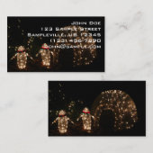 Penguins Holiday Light Display Visitekaartje (Voorkant / Achterkant)