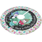 Penguins Holly Jolly Kerstfeestdag - rok Kerstboom Rok (Gekanteld)