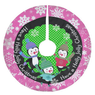 Penguins Holly Jolly Kerstmis 2Holiday Tree Skirt Kerstboom Rok