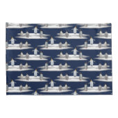 Penguins Iceberg Party Pillowcase (blauw/zeemacht) Kussensloop (Achterkant-Rechts)