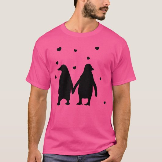 Penguins in love love each other penguins t-shirt (Voorkant)