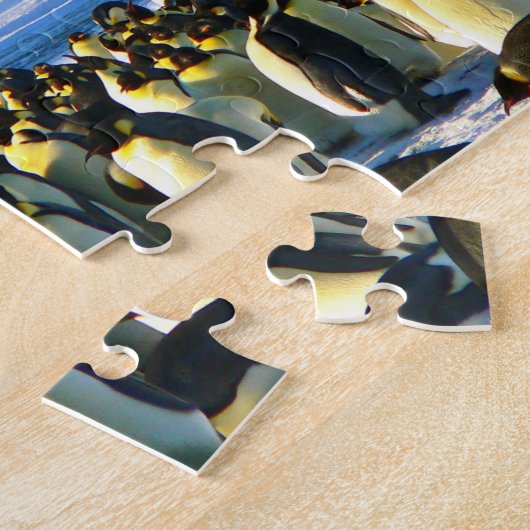 Penguins jigzaagpuzzel legpuzzel (Zijkant)