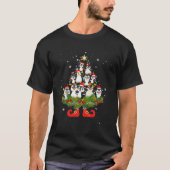 Penguins kerstboom Lights Funny Santa Hat Lov T-shirt (Voorkant)