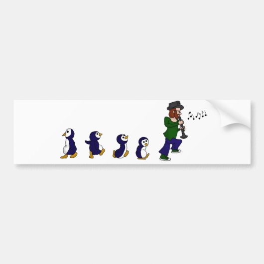 Penguins Love Jazz Bumpersticker (Voorkant)