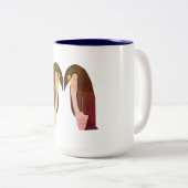 Penguins Love Tweekleurige Koffiemok (Voorkant rechts)