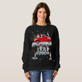 Penguins Lover Red Truck Santa Hat Penguin Christm Trui (Voorkant volledig)