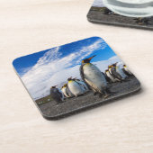Penguins Marching Blue Sky Bier Onderzetter (Linkerzijde)