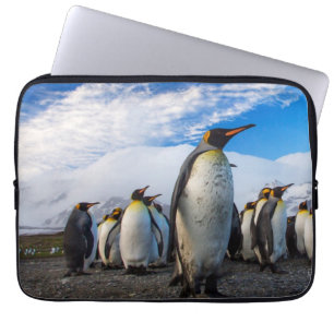 Penguins Marching Blue Sky Laptop Sleeve