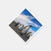 Penguins Marching Blue Sky Servet (Hoek)