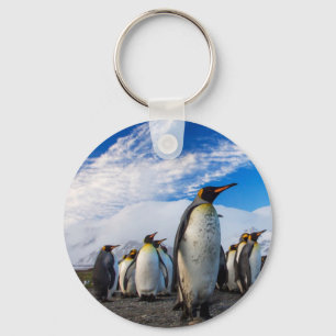 Penguins Marching Blue Sky Sleutelhanger