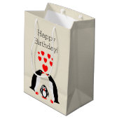 Penguins Medium Cadeauzakje (Achterkant Gekanteld)
