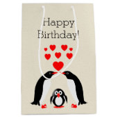Penguins Medium Cadeauzakje (Voorkant)