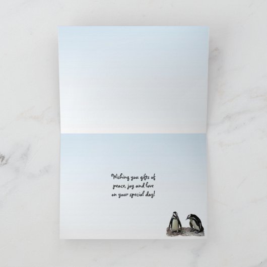 Penguins Moederdag Card Kaart (Binnen)