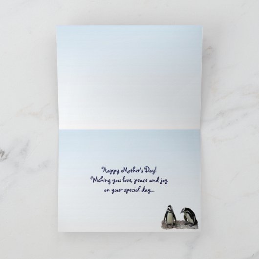 Penguins Mother's Day Kaart (Binnen)