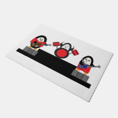 Penguins Music Band Rock en Roll Deurmat (Schuin)